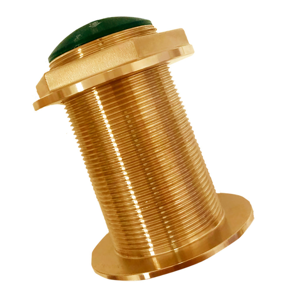 Echonautics Bronze LowProfile ThruHull MediumFrequency CHIRP Transducer  600W 18 Tilt 80130kHz BT70MA60018