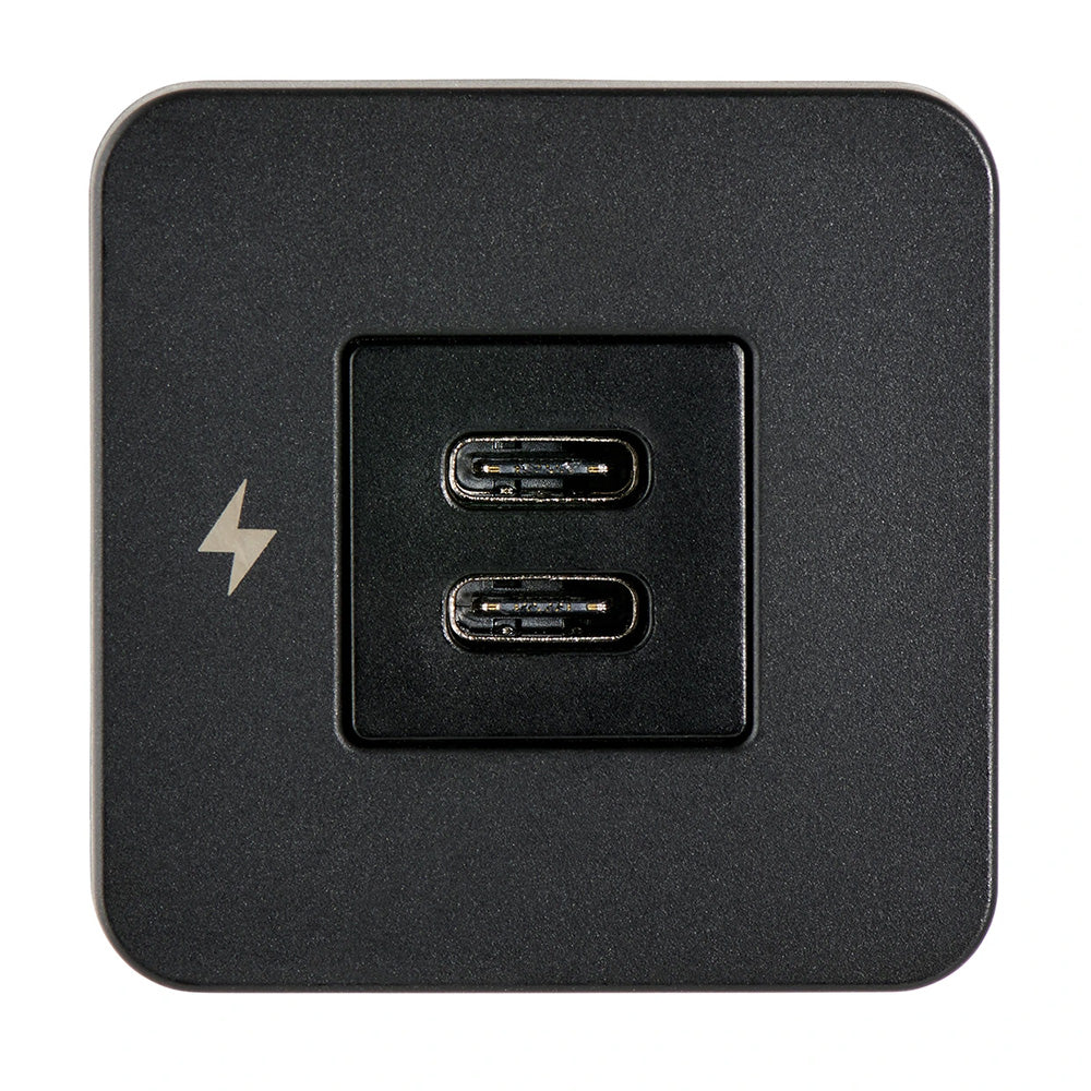 Scanstrut TILE USBC Interior Charging Socket  1224V  Black Bezel SCTILE20