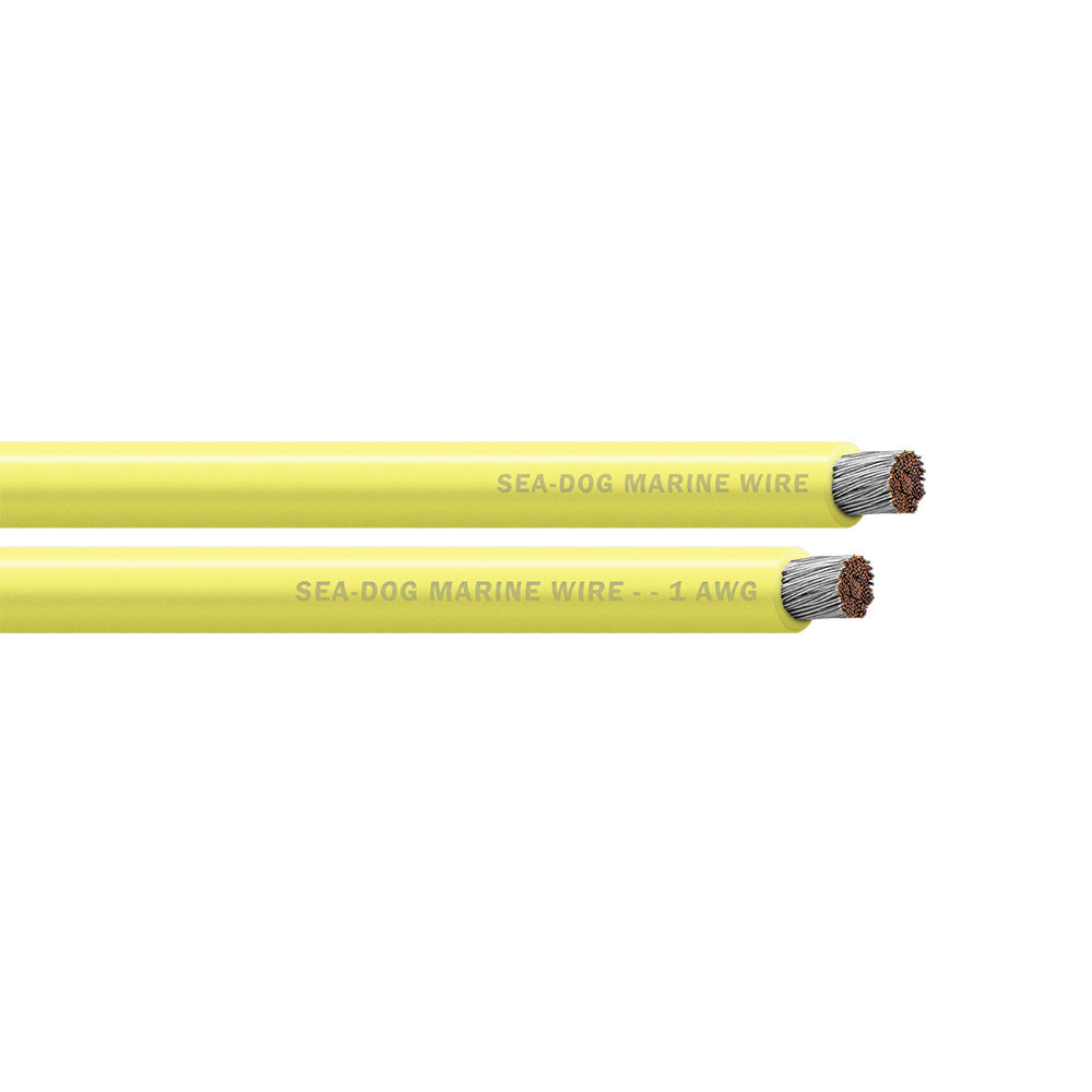 SeaDog 1 AWG Yellow Battery Cable  100 8001032