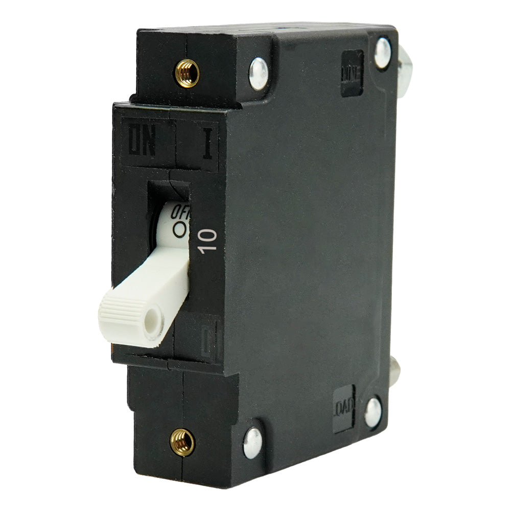 Egis C Series White Toggle Panel Mount Circuit Breaker  Single Pole 10A 3501010