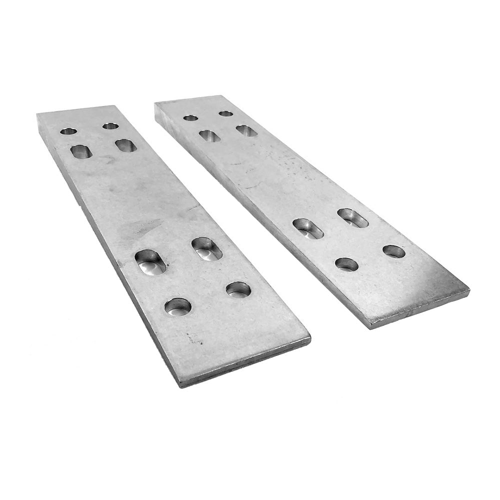 Bobs Machine Reversible Transom Wedges 2 Degrees  Aluminum Finish 319100001NOPC