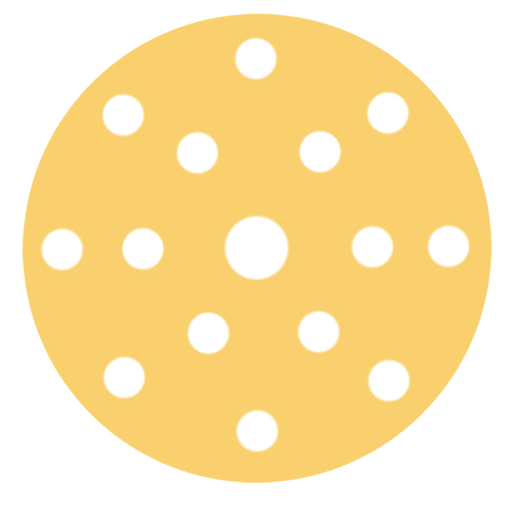 RUPES MULTIPURPOSE Paper Abrasive Discs 150mm 6  15 Holes  P40 Grit Box of 50pcs 945PD040