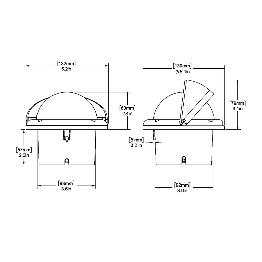 Ritchie SS1002W SuperSport Compass  Flush Mount  White SS1002W