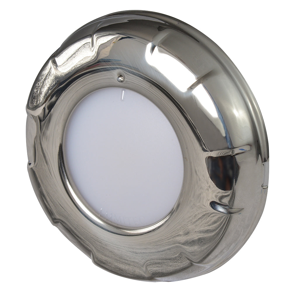 Lumitec Aurora  LED Dome Light  Polished SS Finish  2Color WhiteBlue Dimming 101138