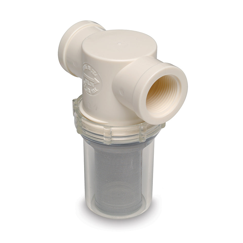 Shurflo by Pentair 114 Raw Water Strainer wBracket  Fittings  20 Mesh 25340101