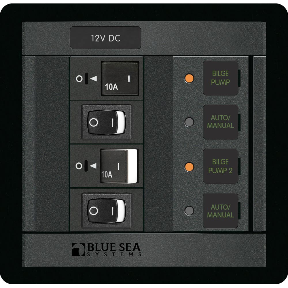 Blue Sea 1522 360 Panel Dual Bilge Pump Control 1522