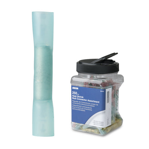 Ancor 1614 AWG Heat Shrink Butt Connector  250Pieces  Jar 309101