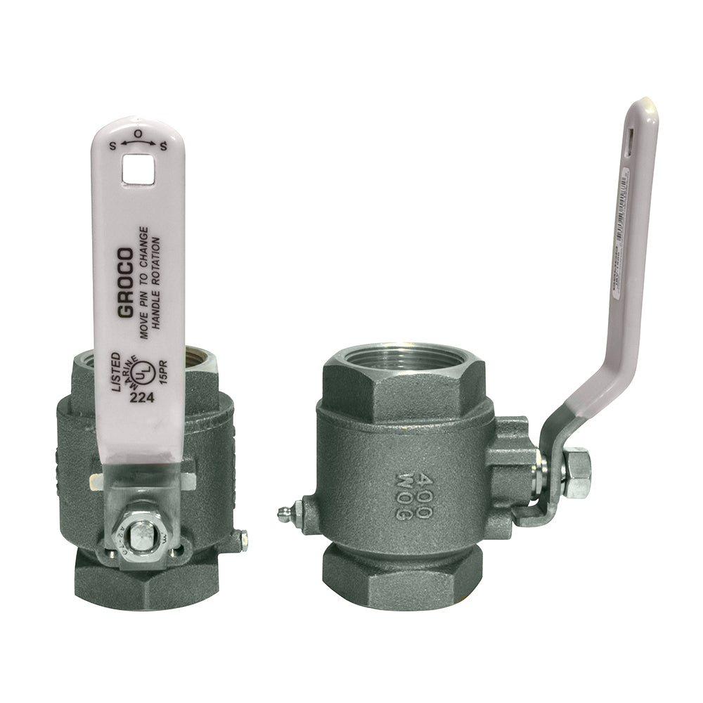 GROCO 12 NPT Stainless Steel InLine Ball Valve IBV500S