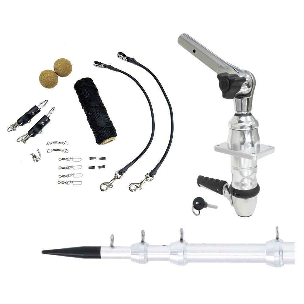 Tigress XD Top Mount System  15  Silver Outriggers Elite Rigging Kit 88824