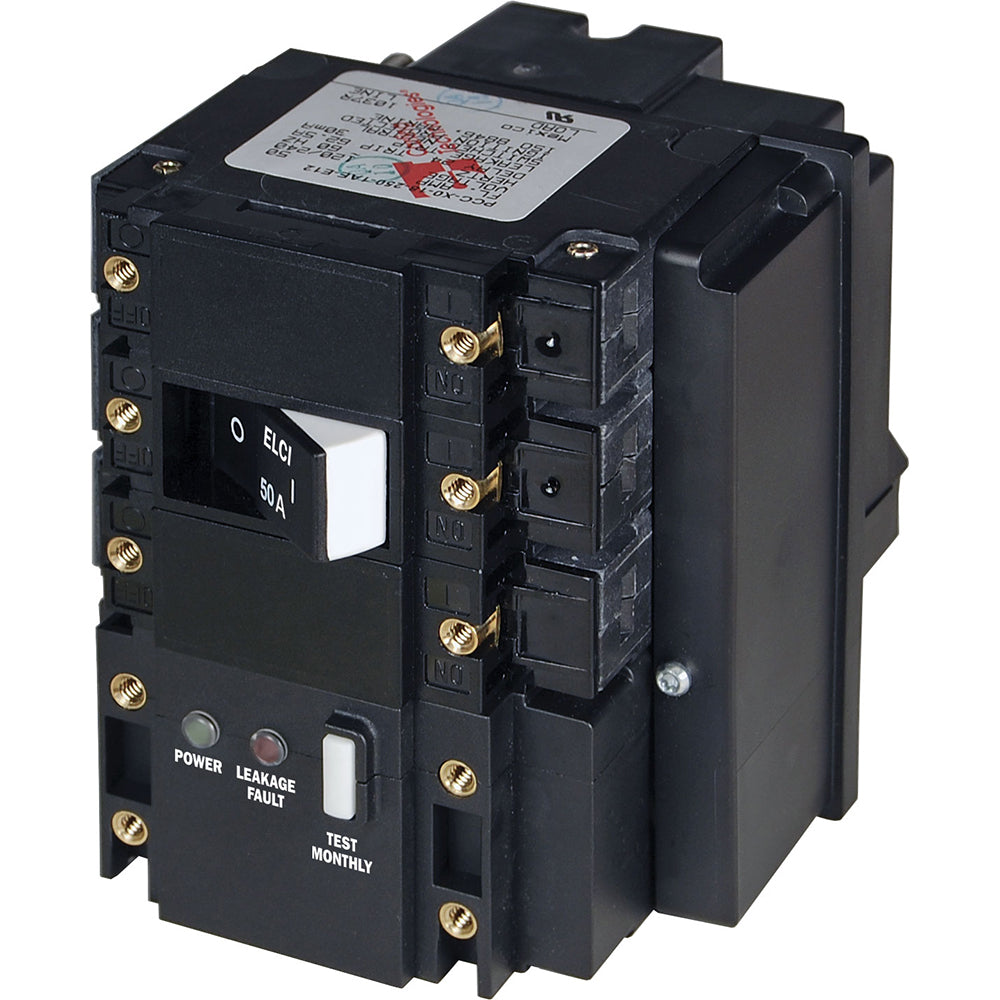 Blue Sea CSeries ELCI Main Circuit Breaker  120240V AC 50A 3104