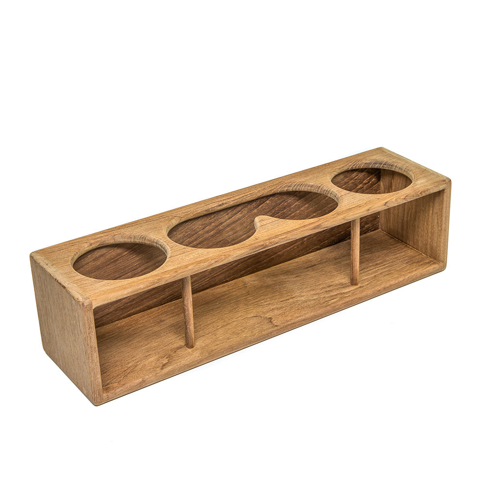 Whitecap Four DrinkBinocular Rack  Teak 62632