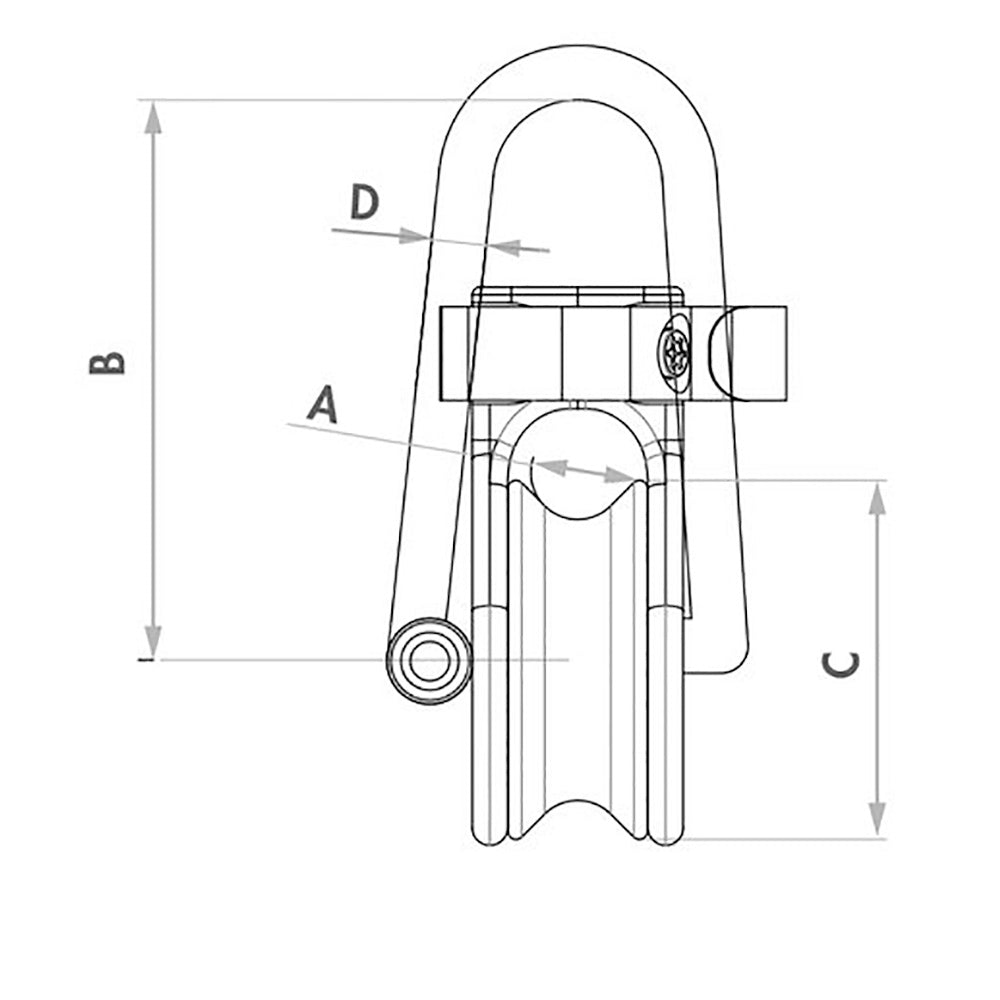 Wichard Soft Snatch Block  16mm Rope Size 36030