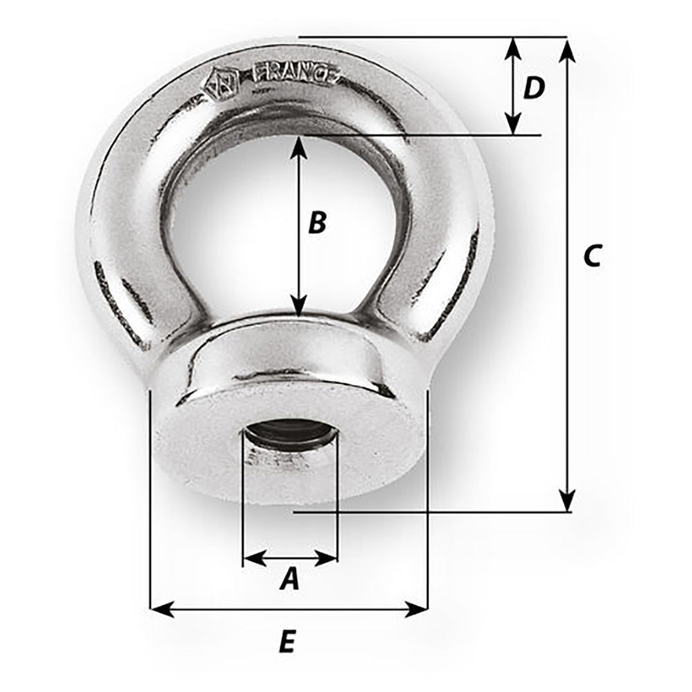Wichard 6mm Eye Nut  12 Diameter 06333