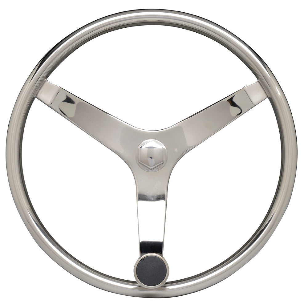 Uflex  V46  135 Stainless Steel Steering Wheel wSpeed Knob  No Wheel Nut V46